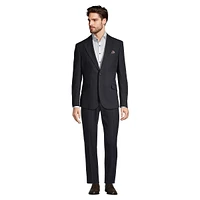 Slim-Fit Pinstriped Suit Jacket