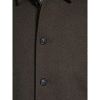 Modern-Classic Fit Donegal Diamond-Stitch Top Coat