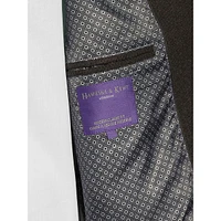 Modern-Classic Fit Donegal Diamond-Stitch Top Coat