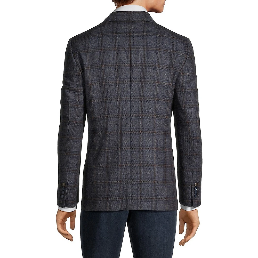 Modern-Classic Fit Plaid Sport Coat