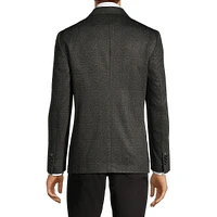 Modern Classic-Fit Houndstooth Plaid Sport Coat