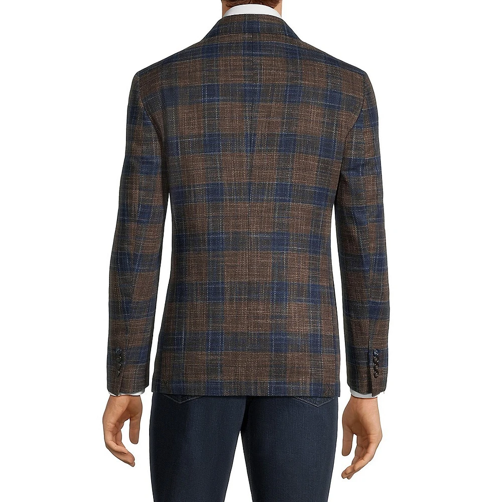 Modern Classic-Fit Plaid Sport Coat