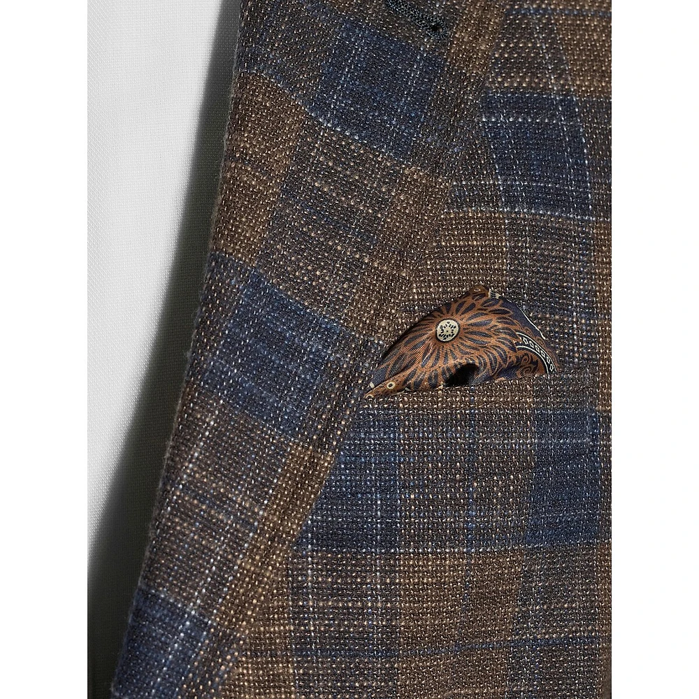 Modern Classic-Fit Plaid Sport Coat