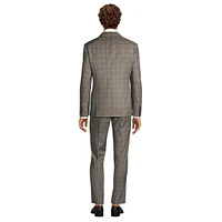 Modern-Classic Fit Twill Plaid Suit Jacket