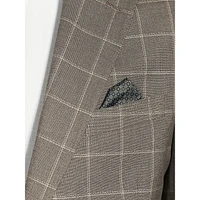 Modern-Classic Fit Twill Plaid Suit Jacket