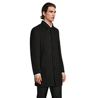 Slim-Fit Stretch Melton Car Coat