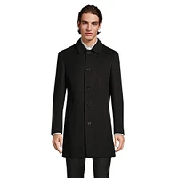 Slim-Fit Stretch Melton Car Coat