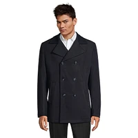 Manteau caban en tissu Melton extensible