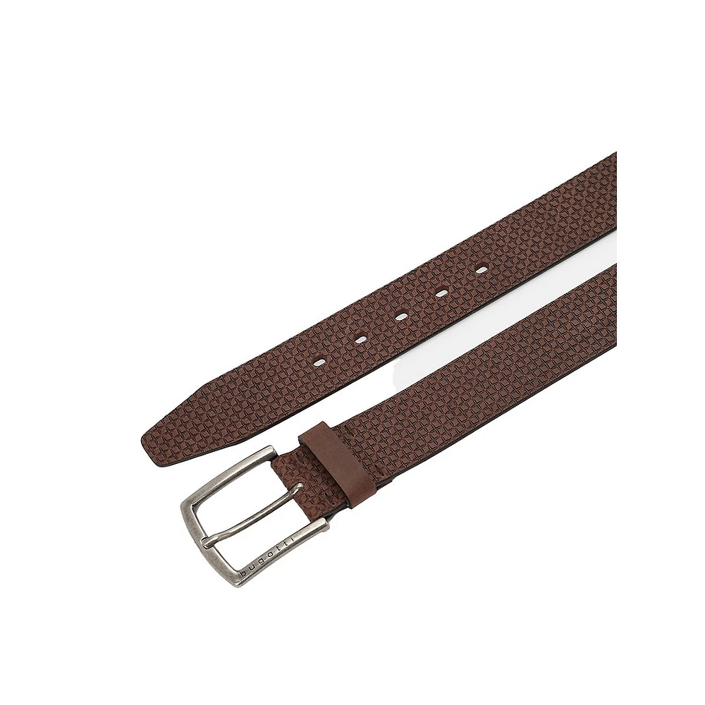 Embossed Full-Grain Leather Belt