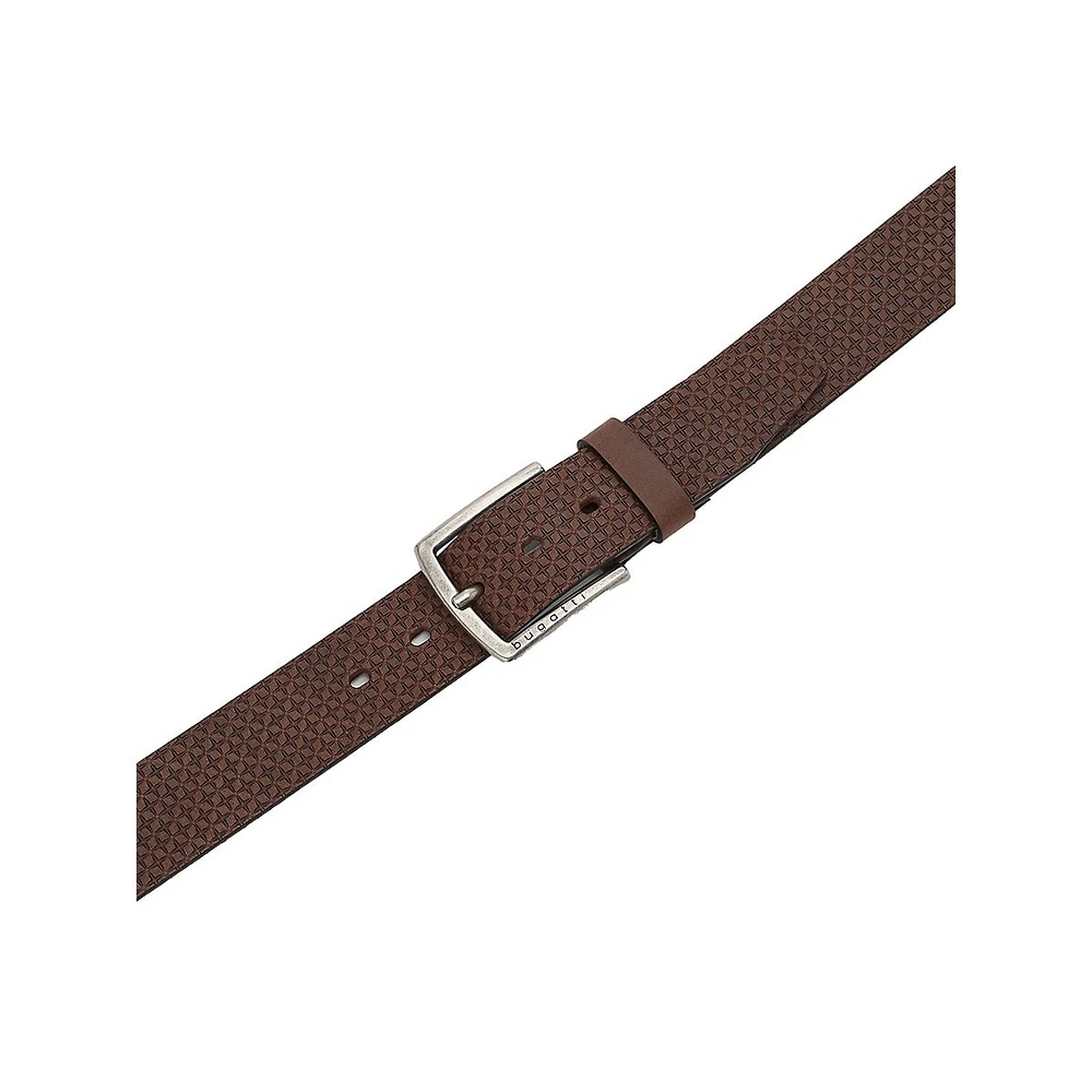 Embossed Full-Grain Leather Belt