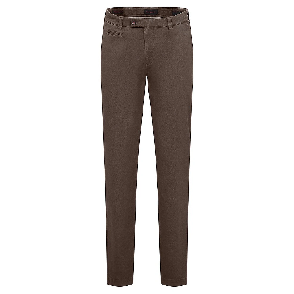 Flat-Front Chino Pants