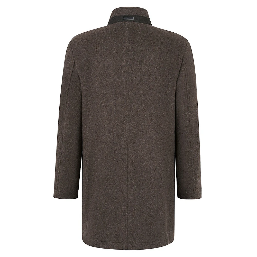 Wool-Blend Gilet Car Coat