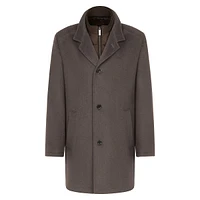 Wool-Blend Gilet Car Coat