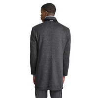 Wool-Blend Car Coat