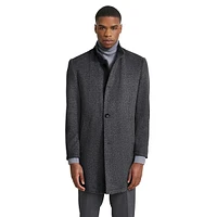 Wool-Blend Car Coat