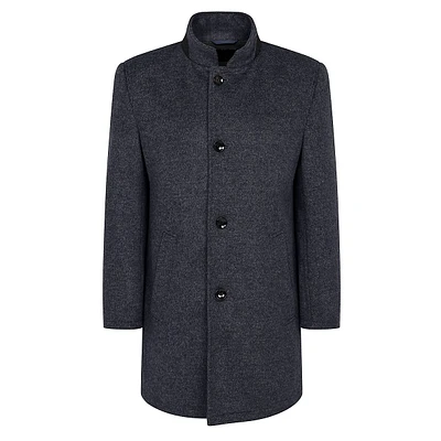 Wool-Blend Car Coat