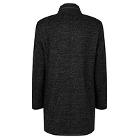 Wool-Blend Car Coat With Zip-Out Bib