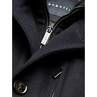 Windproof Wool-Blend Car Coat