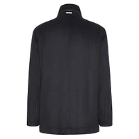 Windproof Wool-Blend Car Coat