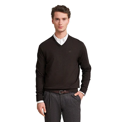 Cotton-Cashmere V-Neck Sweater