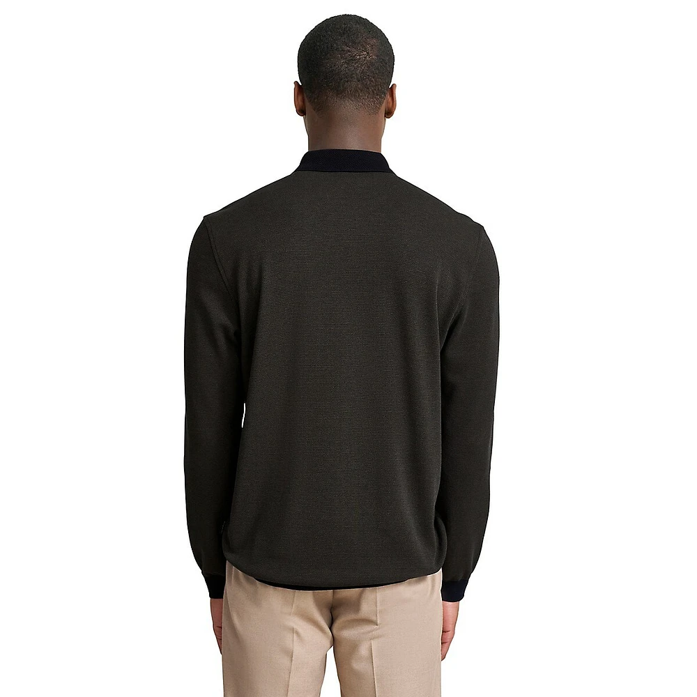 Long-Sleeve Pocket Polo Shirt