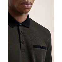 Long-Sleeve Pocket Polo Shirt