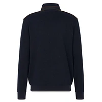 Mockneck Quarter-Zip Contrast Pocket Sweater