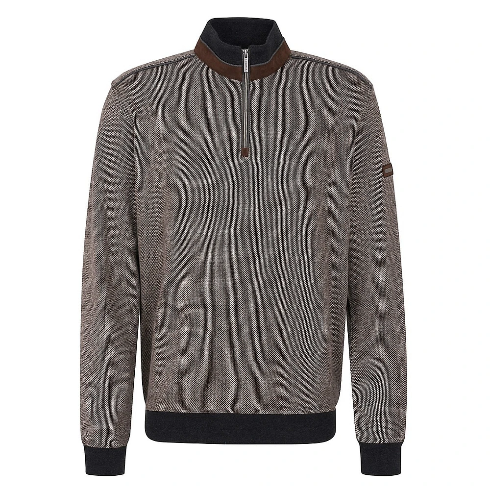 Quarter-Zip Cotton Sweatshirt