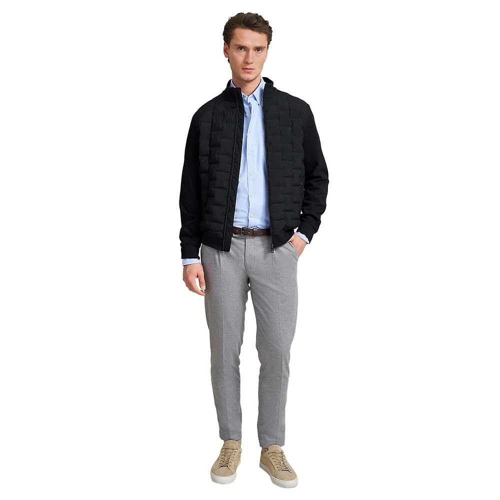 Full-Zip Quilted Sweatshirt Jacket