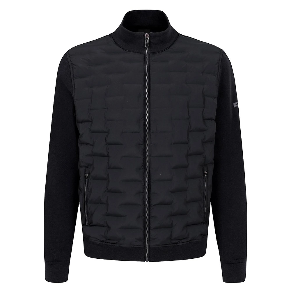 Full-Zip Quilted Sweatshirt Jacket