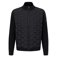 Full-Zip Quilted Sweatshirt Jacket