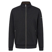 Modern-Fit Contrast-Zip Sweater Jacket