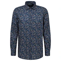 Printed Stretch-Poplin Kent Shirt