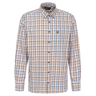 Modern-Fit Easy-Care Plaid Twill Shirt