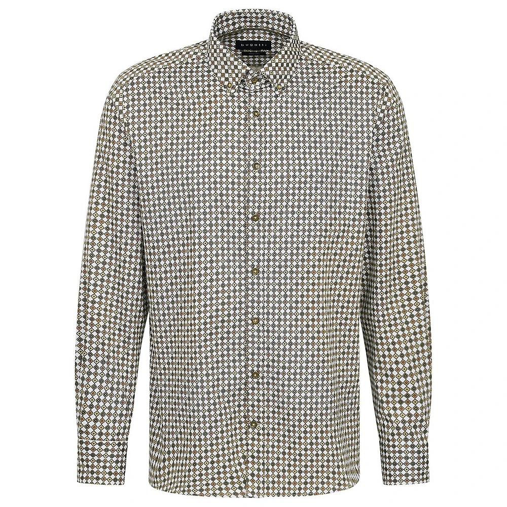 Slim-Fit Printed Easy-Care Shirt