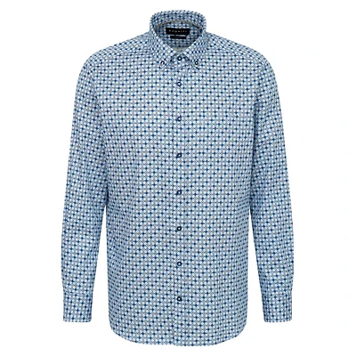 Chemise imprimée coupe slim facile d'entretien