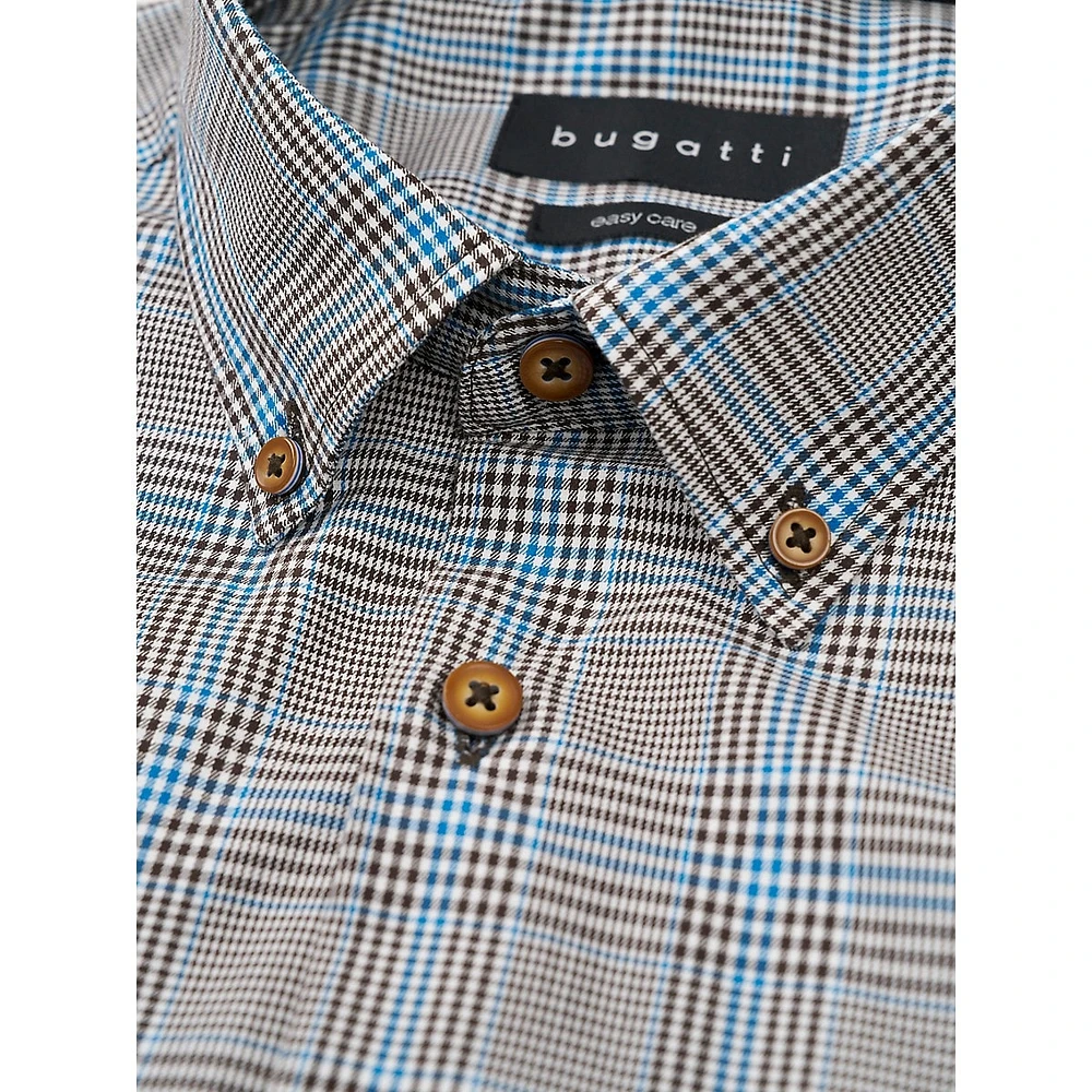 Modern-Fit Plaid Easy-Care Shirt