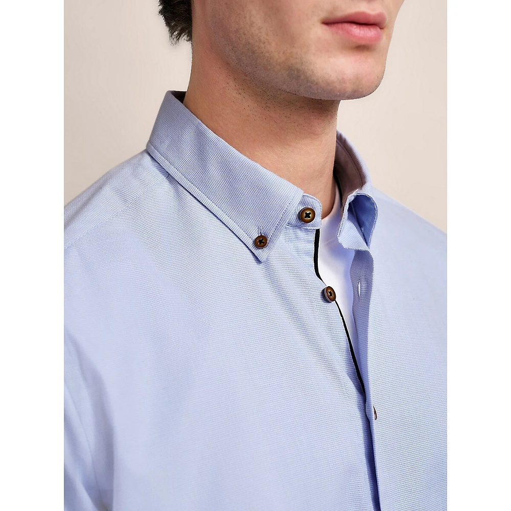 Slim-Fit Button-Collar Easy-Care Shirt