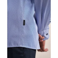 Slim-Fit Mini-Geo Print Easy-Care Shirt