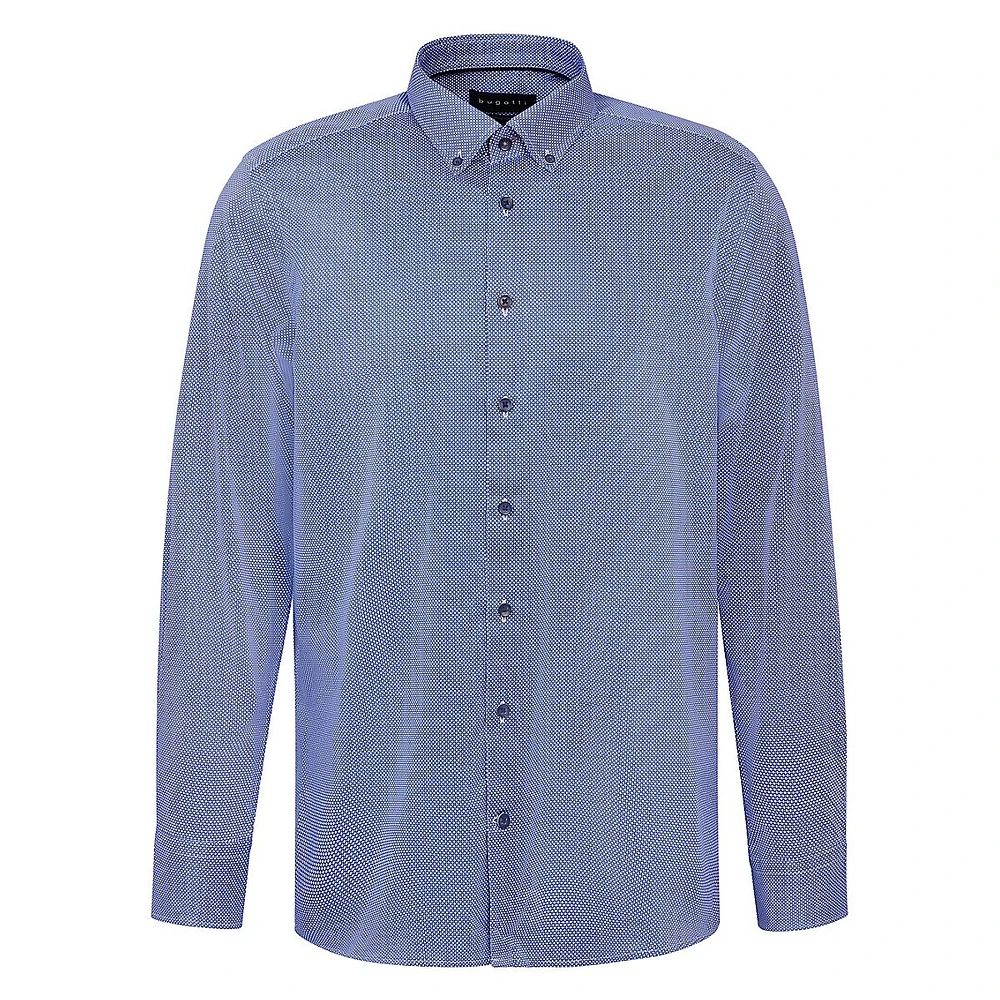 Slim-Fit Mini-Geo Print Easy-Care Shirt