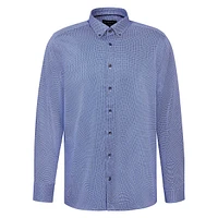 Slim-Fit Mini-Geo Print Easy-Care Shirt