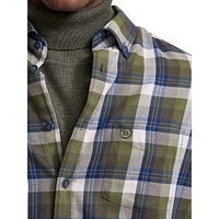 Modern-Fit Button-Down Plaid Shirt