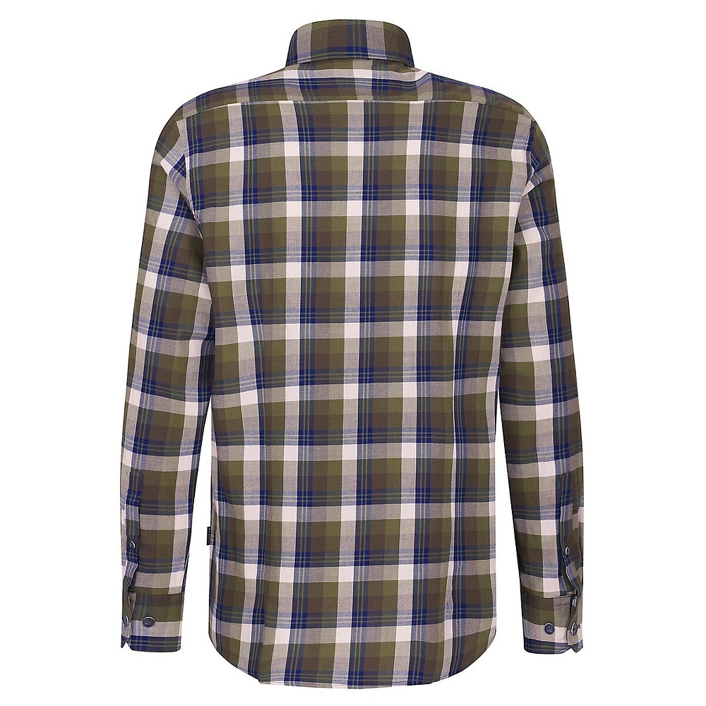 Modern-Fit Button-Down Plaid Shirt