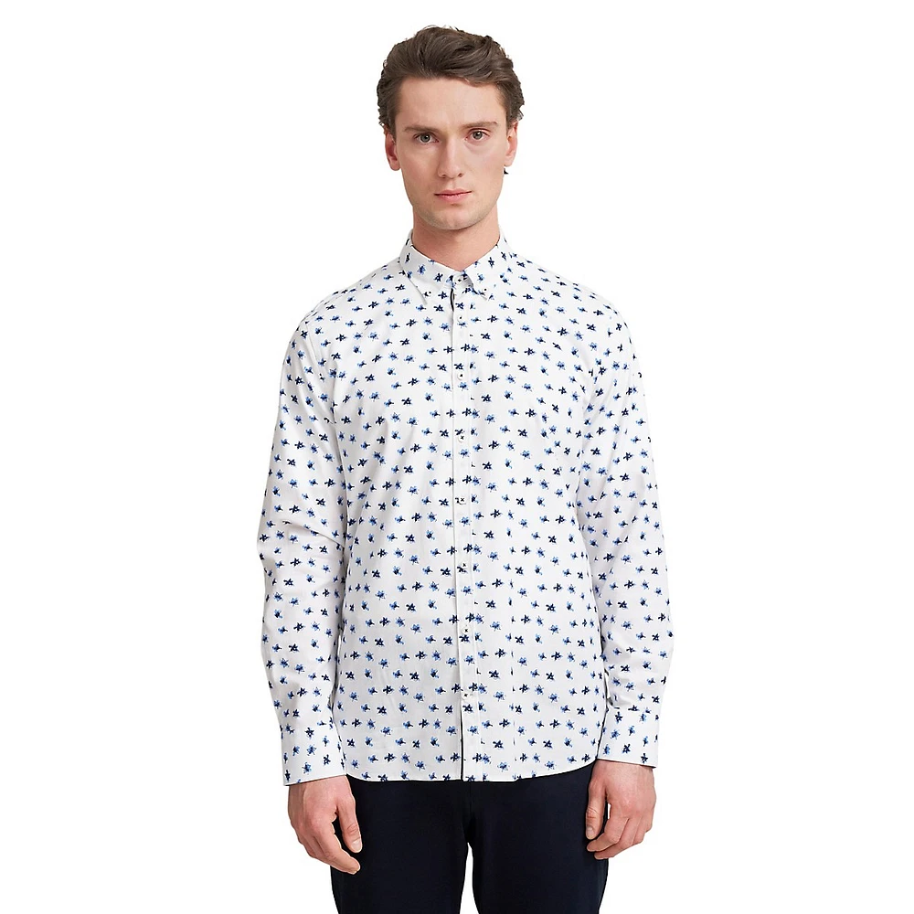 Chemise Oxford à imprimé boutonné