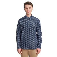 Chemise Oxford boutonnée à imprimé floral