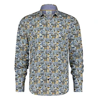 Fish Coral Printed Stretch Shirt