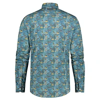 Chemise à imprimé corail et poisson