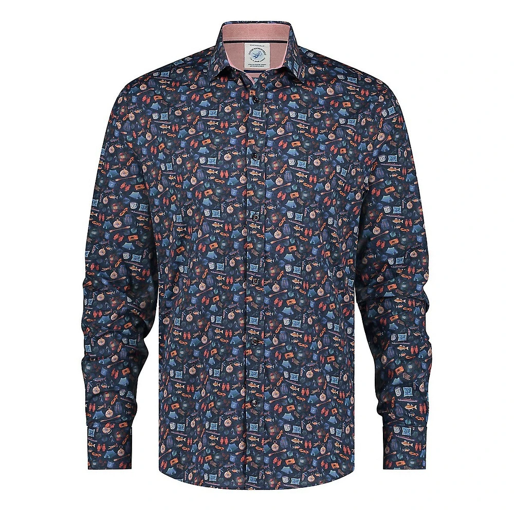 Camping Gear-Print Shirt