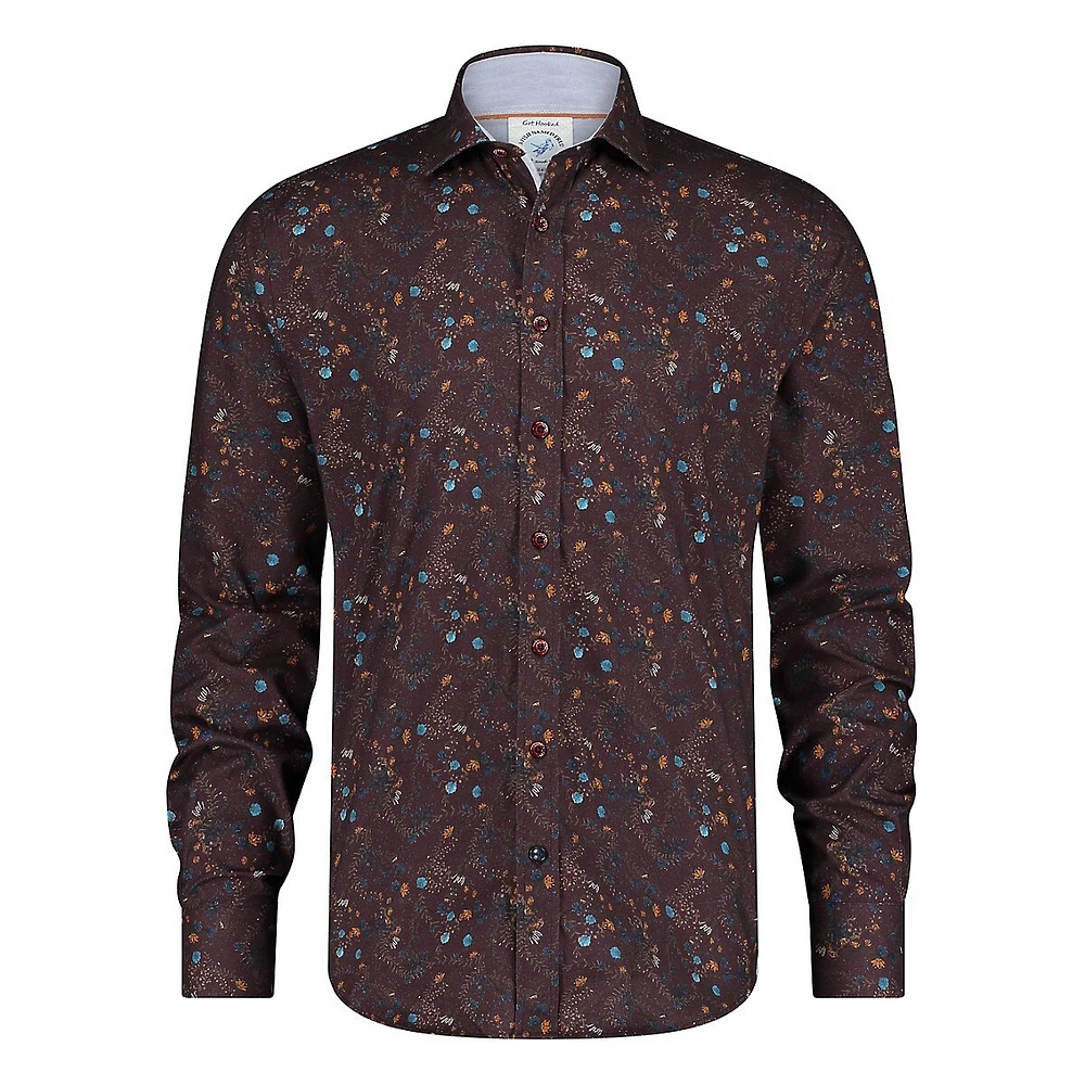 Regular-Fit Forest Animals Stretch Shirt