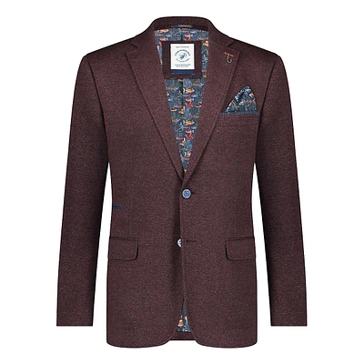 Piqué-Knit Regular-Fit Blazer